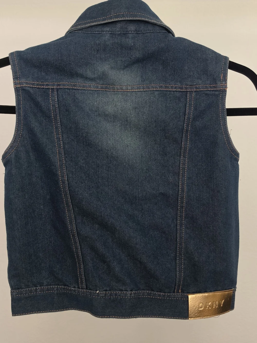 DKNY Girls Dark Denim Vest Size 10